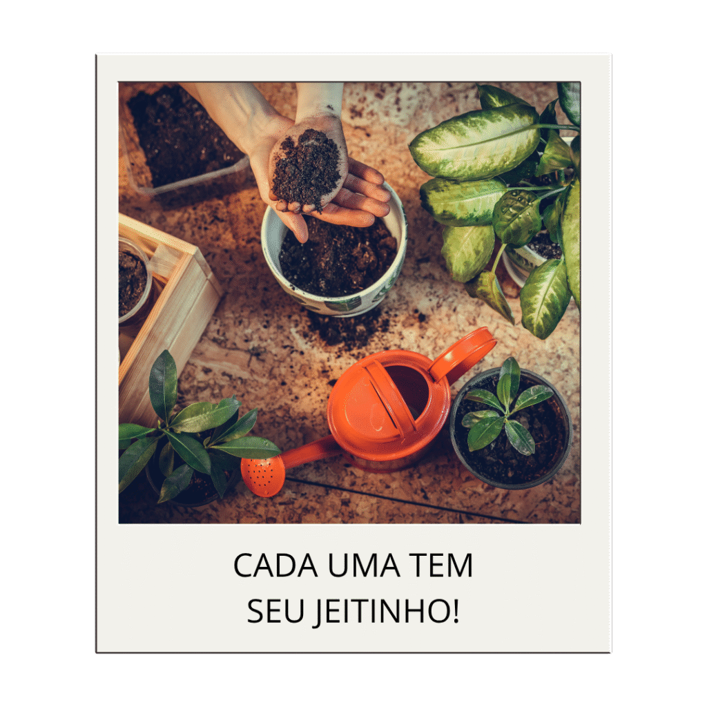 erros comuns ao cuidar de plantas: uma moça cuidando de uma planta com a legenda 
